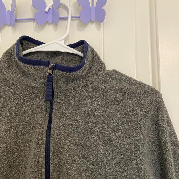 EUC | L.L. Bean women’s gray soft brushed fitness fleece zip jacket — medium - Picture 4 of 8